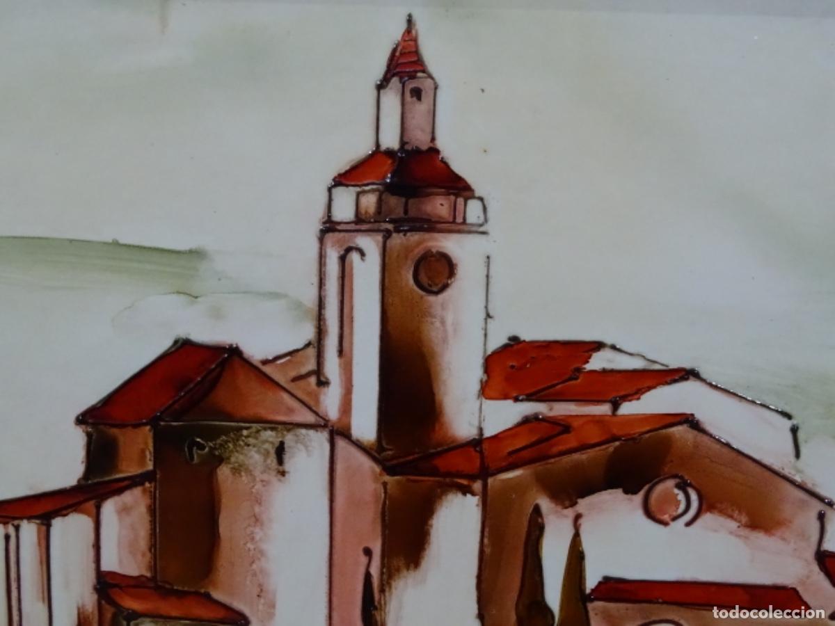 Otros objetos de arte: GRAN ESMALTE DE VALENT&Iacute;N NECTOR SALADRINAS. VANESSA. CADAQUES. - Foto 7