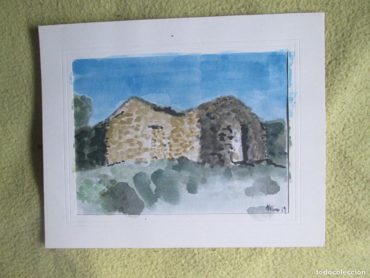 Otros objetos de arte: RUINAS EN EL CAMPO - ACUARELA - Foto 1