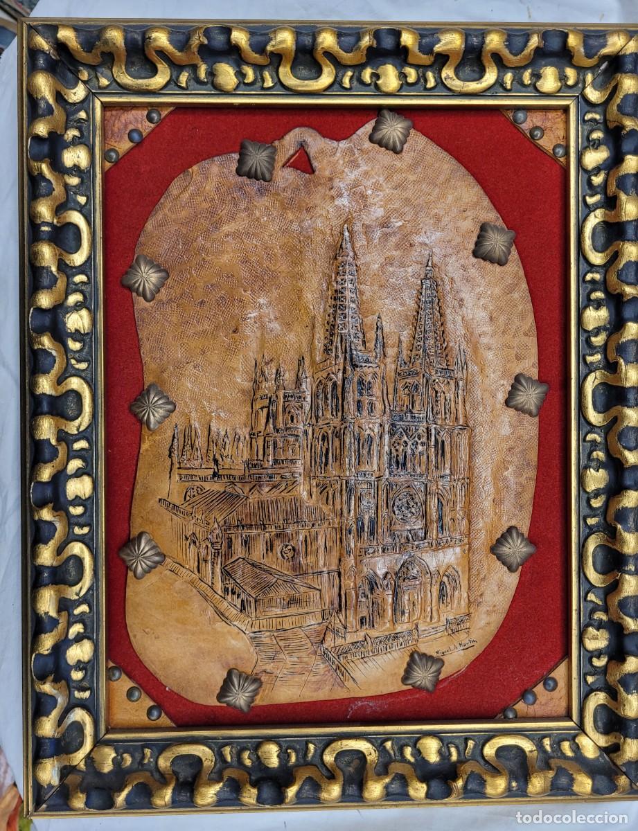 Otros objetos de arte: CUADRO CATEDRAL DE BURGOS EN CUERO REPUJADO - Foto 6