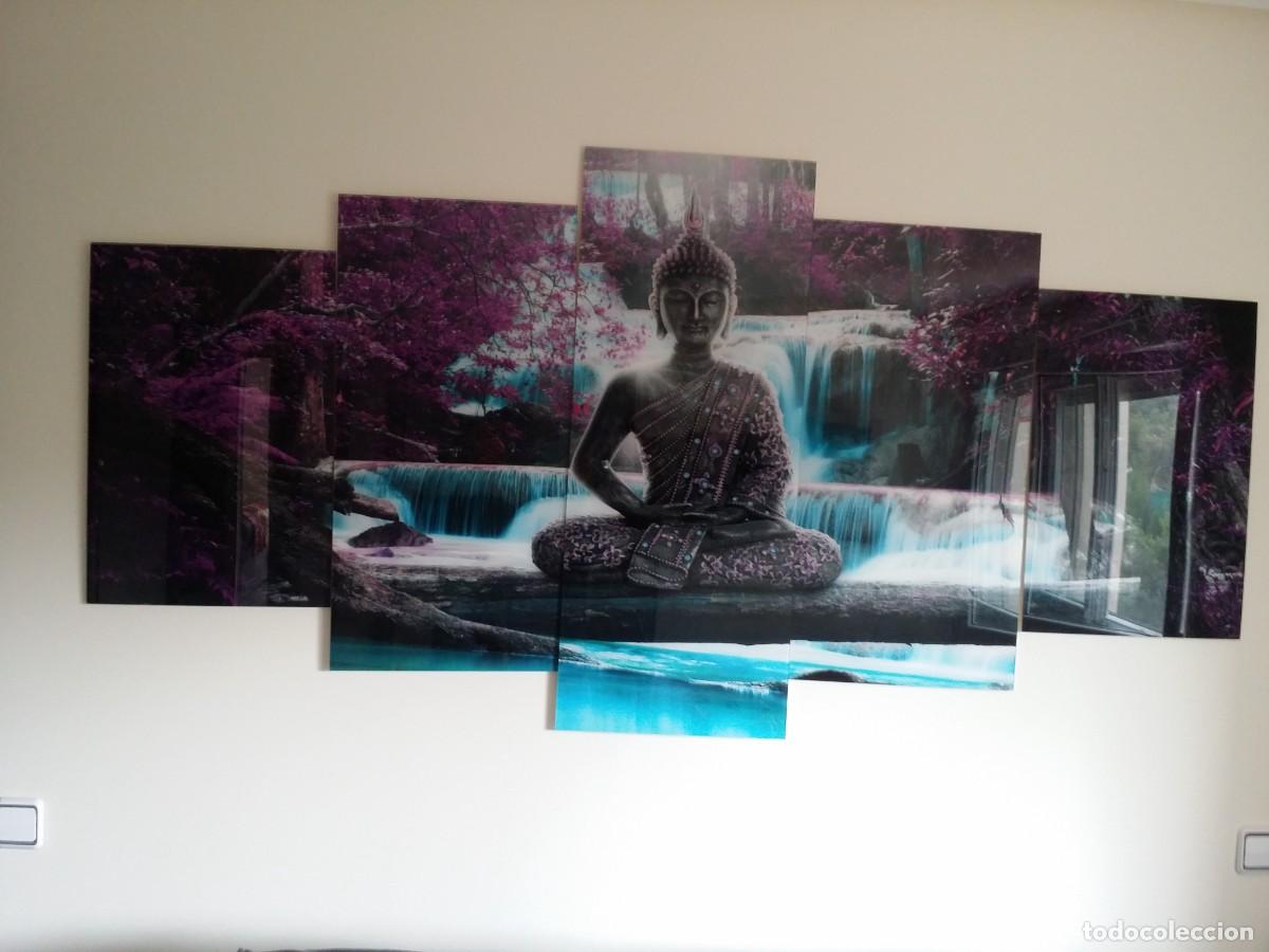 Otros objetos de arte: Mural BUDA cristal acr&iacute;lico, 5 piezas - Foto 2