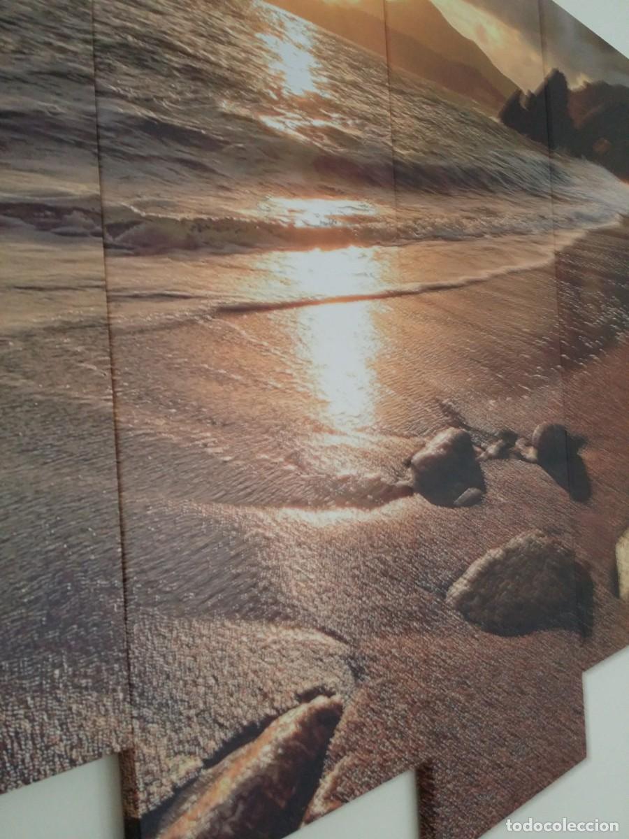 Otros objetos de arte: Mural con 5 paneles, puesta de sol, NUEVOS - Foto 5