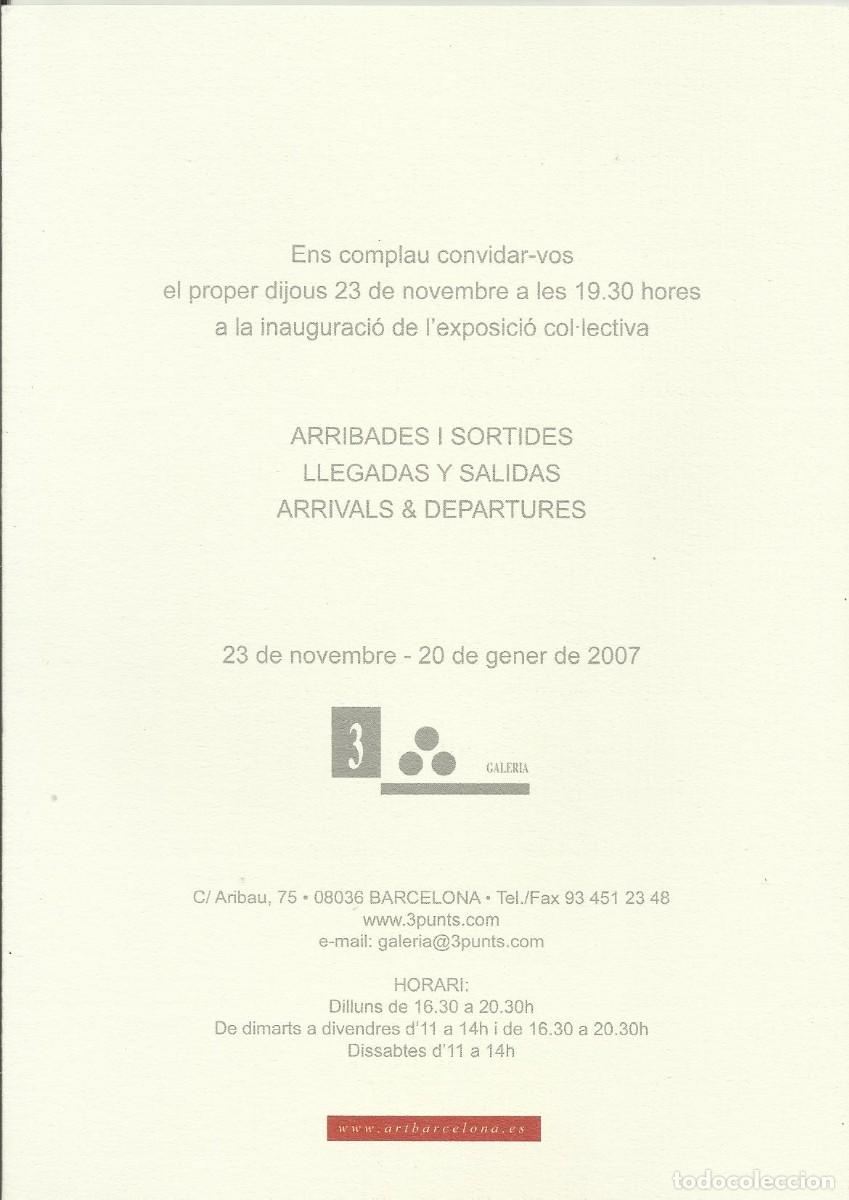 Otros objetos de arte: Arribades i sortides. Llegadas y salidas. Arrivals Departures. Tr&iacute;ptico. 2007. Art Barcelona. 21x15 - Foto 2