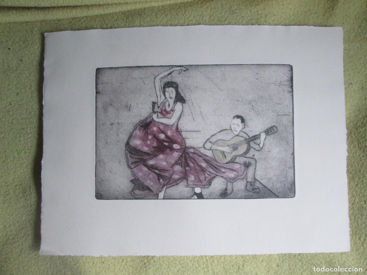 Otros objetos de arte: FLAMENCO GRIS - GRABADO - Foto 1