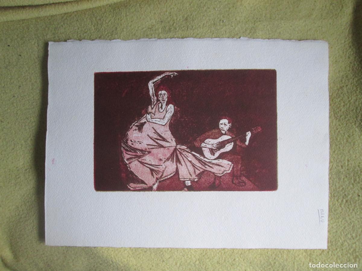Otros objetos de arte: FLAMENCO ROJO - GRABADO - Foto 1