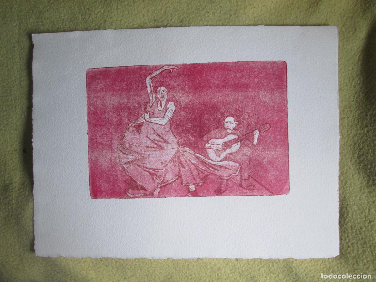 Otros objetos de arte: FLAMENCO ROSA - GRABADO - Foto 1