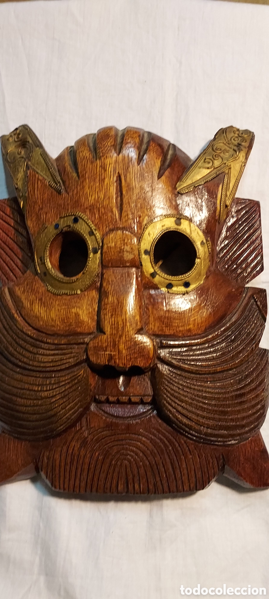 Otros objetos de arte: MASCARA DE MADERA CARNAVAL - Foto 2