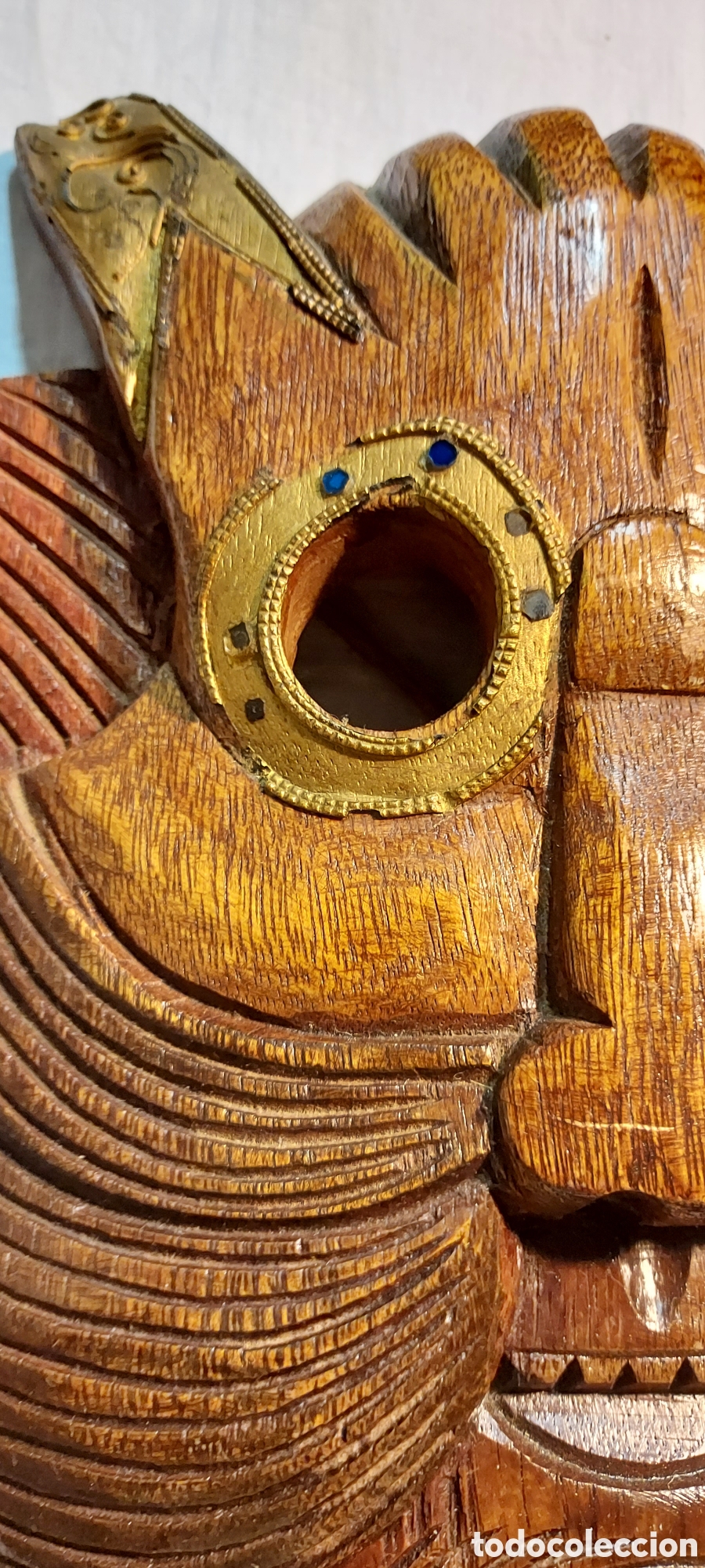 Otros objetos de arte: MASCARA DE MADERA CARNAVAL - Foto 5