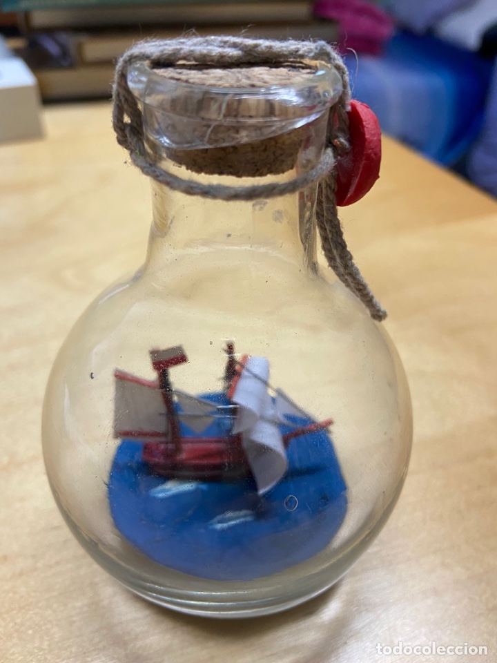 Otros objetos de arte: Barco en bote de cristal. 11 cm - Foto 2