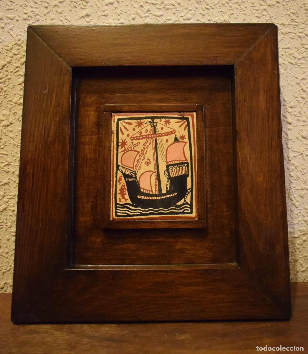 Otros objetos de arte: Socarrat con un velero (leer condiciones de venta). - Foto 2