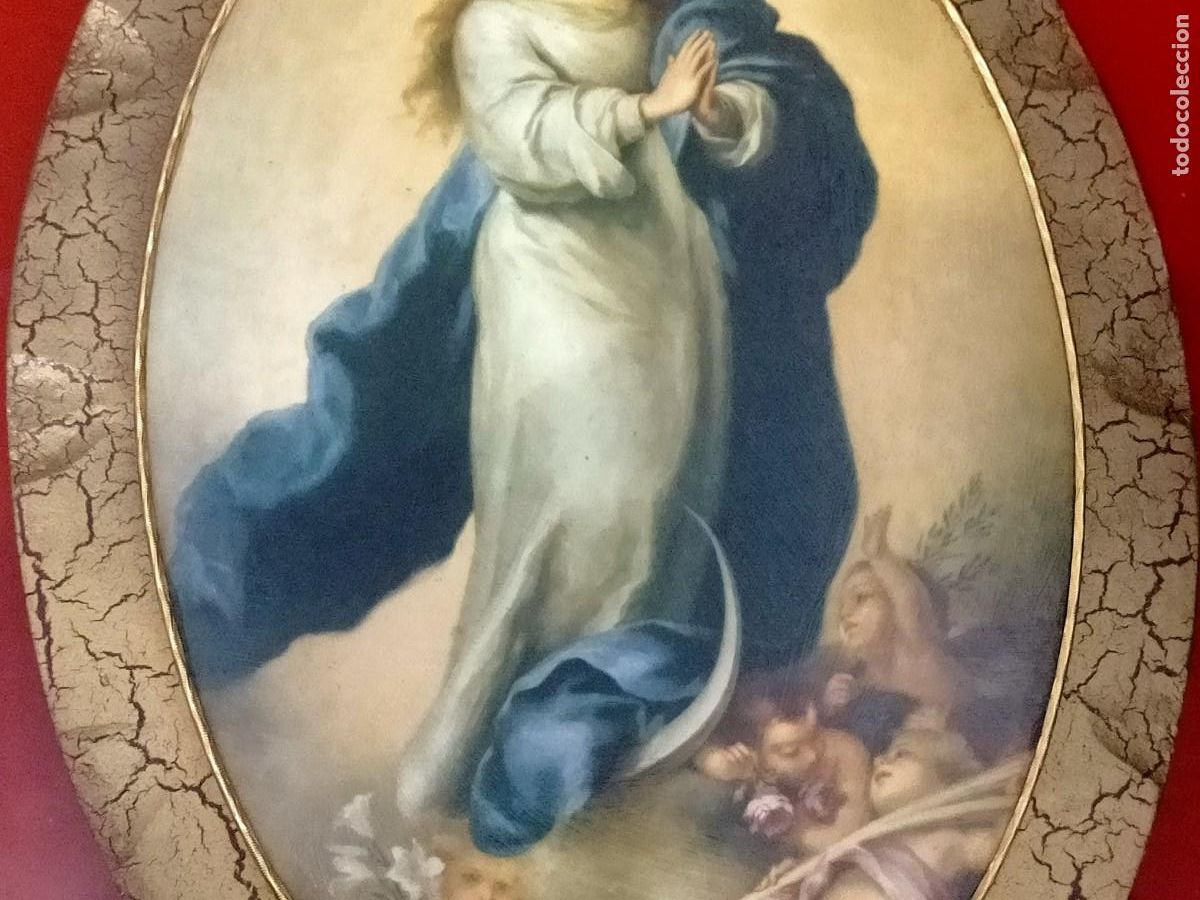 Otros objetos de arte: LA INMACULADA CONCEPCI&Oacute;N DE MURILLO - 46x34 cm - Foto 4