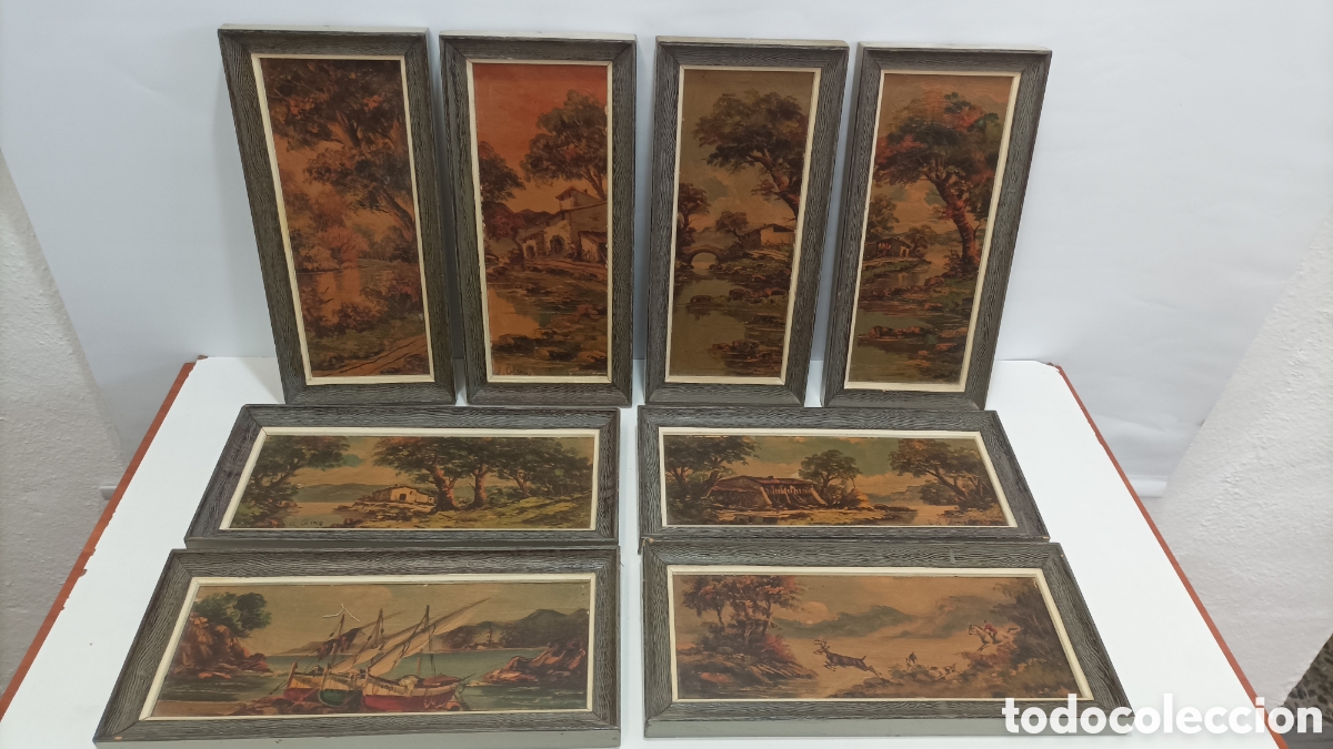 Otros objetos de arte: Cuadros del Olmo im&aacute;genes barnizadas antiguos - Foto 1