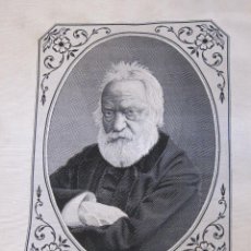 Otros Objetos de Arte: JACQUARD. RETRATO DE VICTOR HUGO 1802-1885. CARQUILLAT, SAINT-ÉTIENNE. DIBUJO DESCROIX 26X21