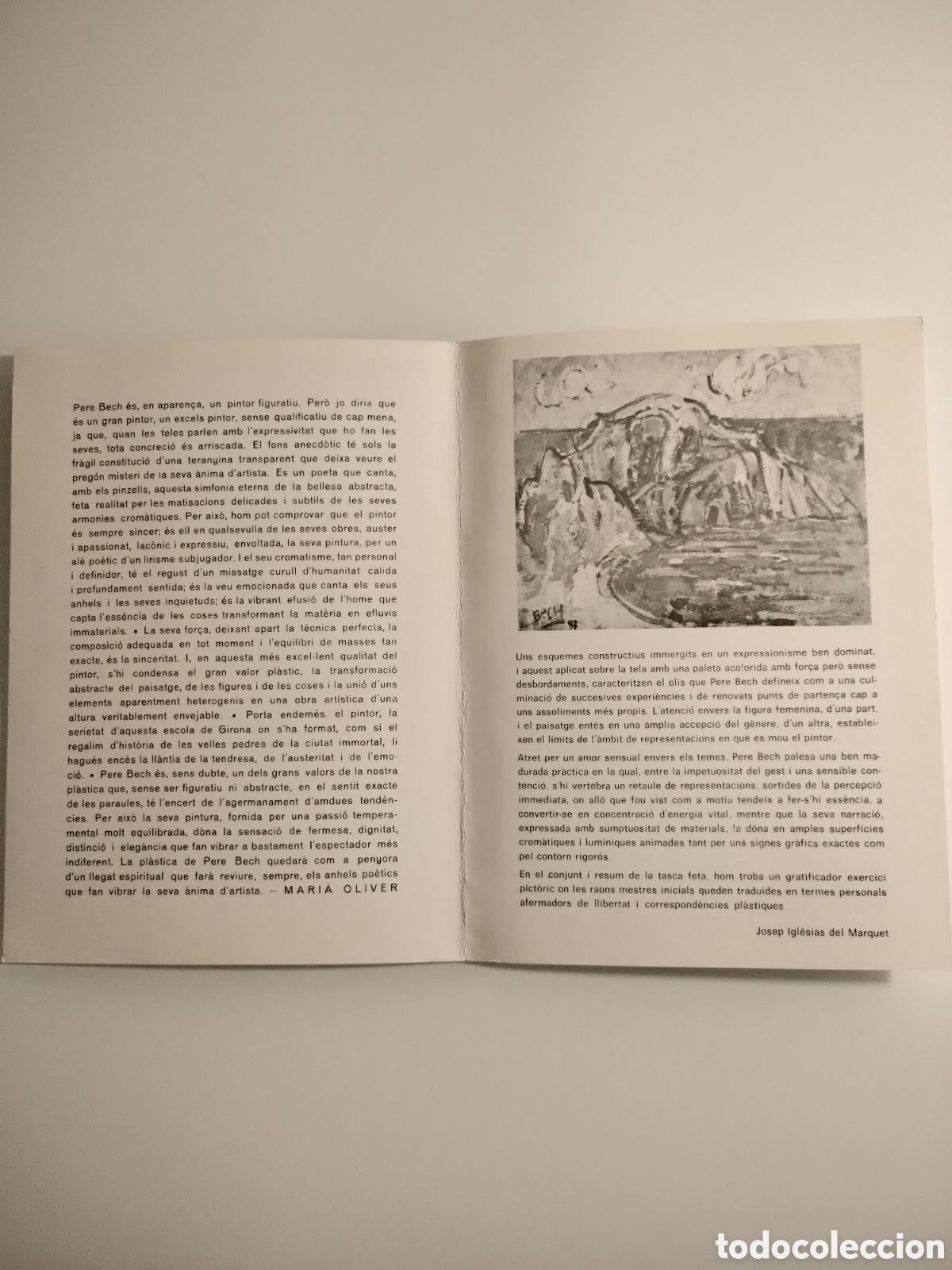Otros objetos de arte: Tarjeta inauguraci&oacute;n Pere Bech. - Foto 2