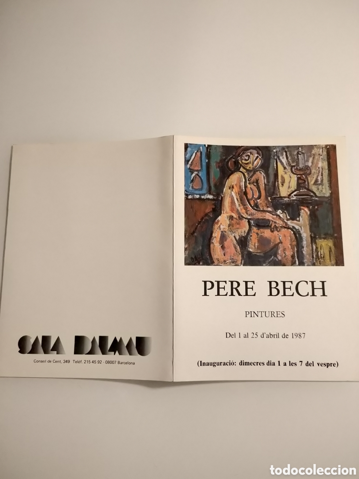 Otros objetos de arte: Tarjeta inauguraci&oacute;n Pere Bech. - Foto 1