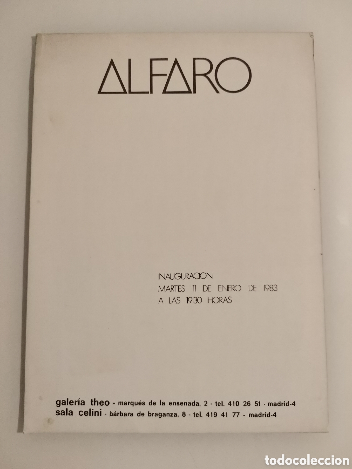 Otros objetos de arte: Inauguraci&oacute;n Alfaro, 1983. - Foto 2