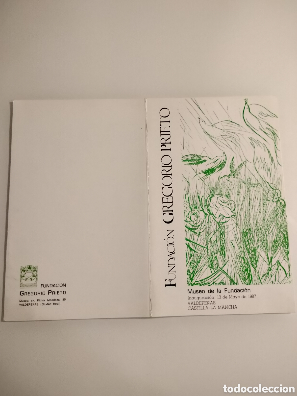 Otros objetos de arte: D&iacute;ptico Fundaci&oacute;n Gregorio Prieto. - Foto 1