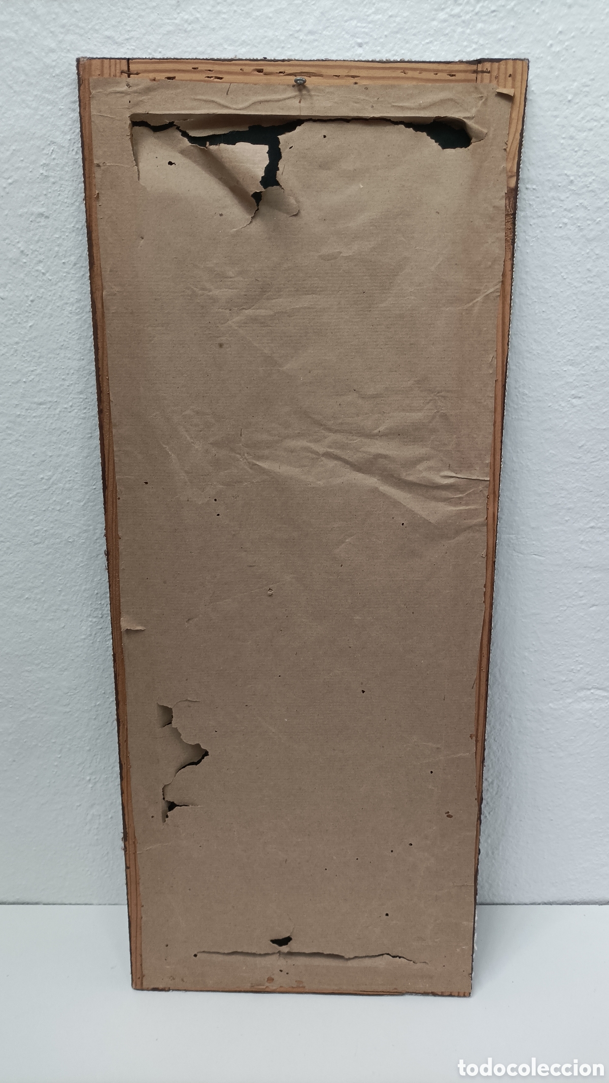Otros objetos de arte: Cuadro de tela pintada antigua - Foto 4