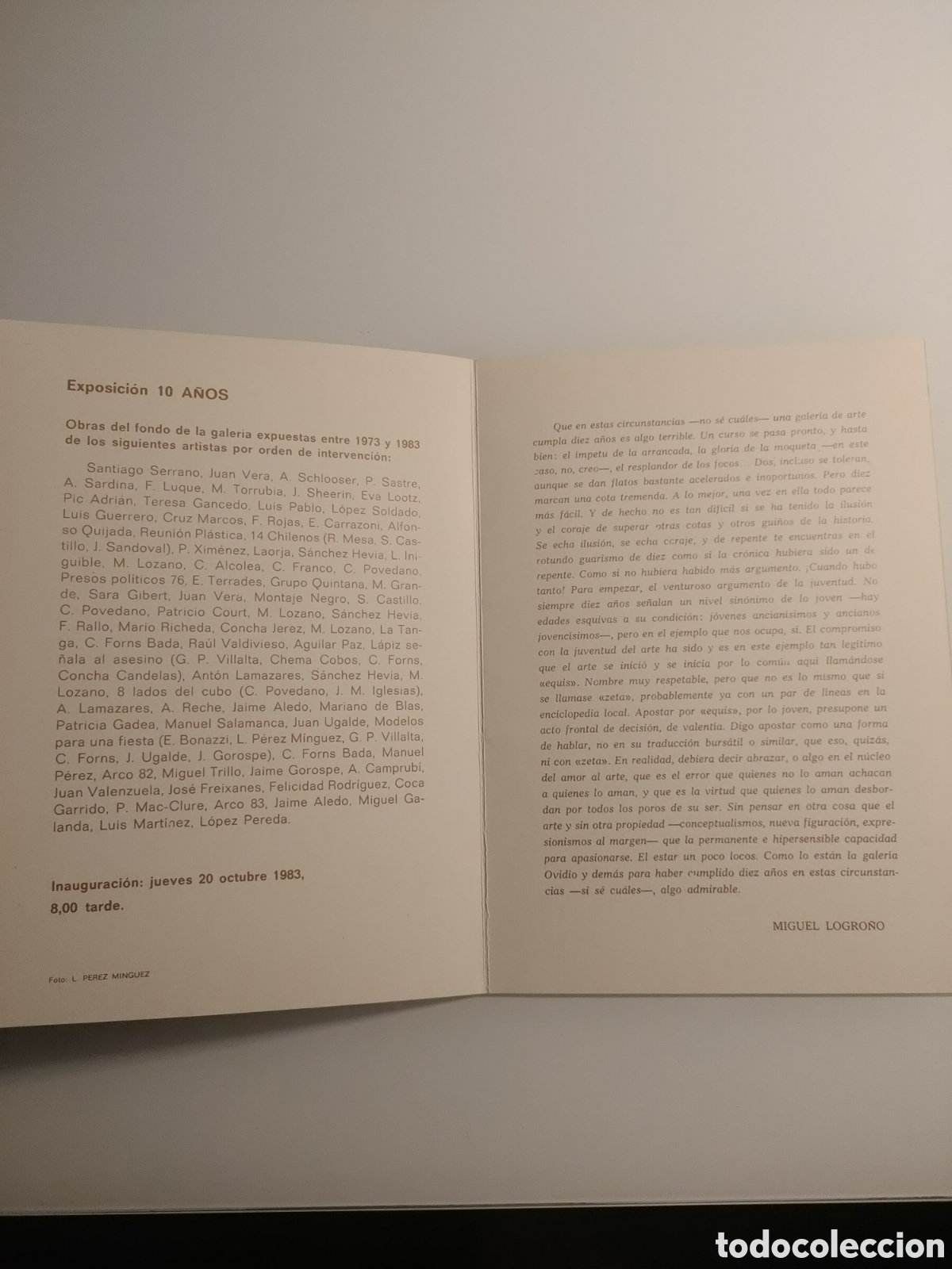 Otros objetos de arte: D&iacute;ptico exposici&oacute;n 10 a&ntilde;os. - Foto 2