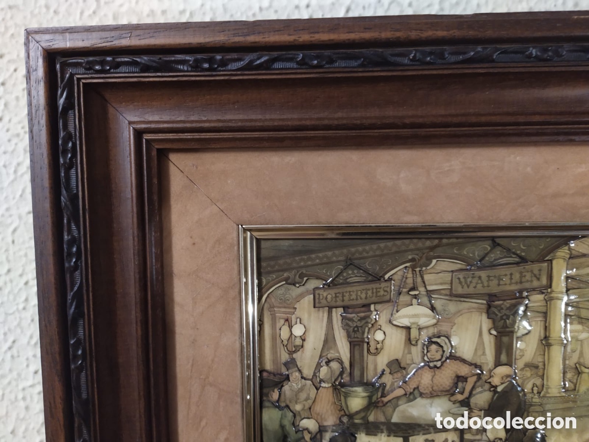 Otros objetos de arte: Cuadro 3D &rdquo;Mercado&rdquo; de Anton Pieck - Foto 5