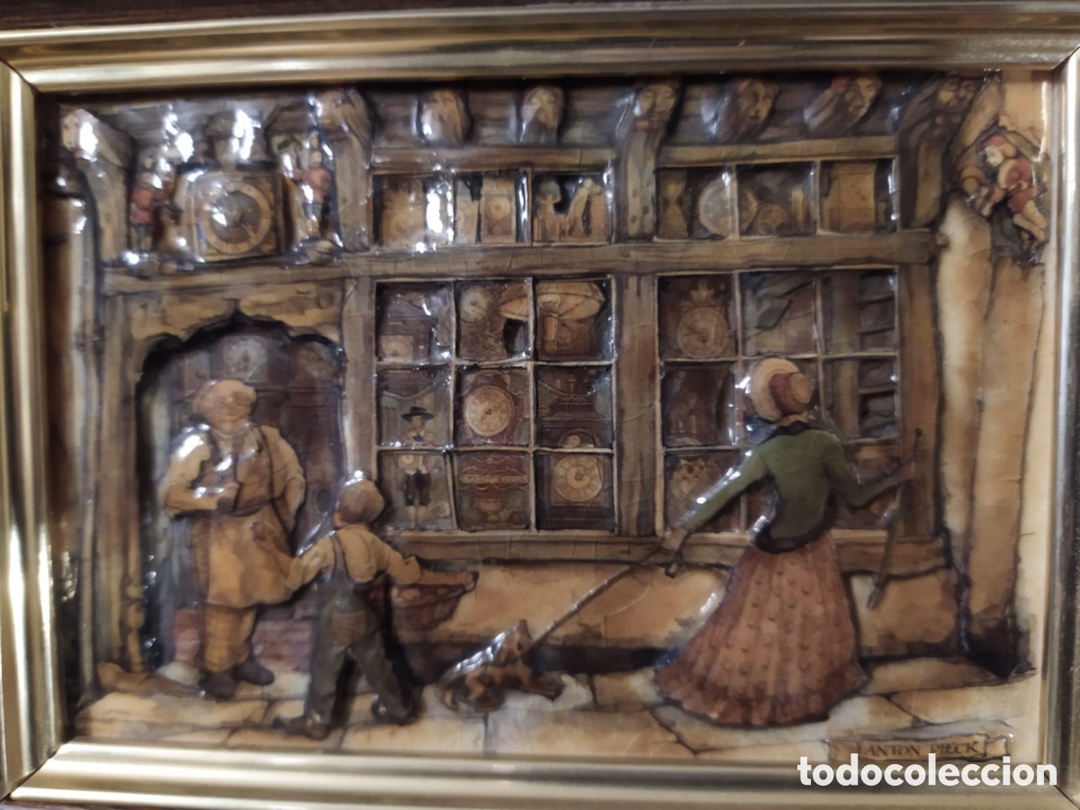 Otros objetos de arte: Cuadro 3D Cantina de Anton Pieck - Foto 2