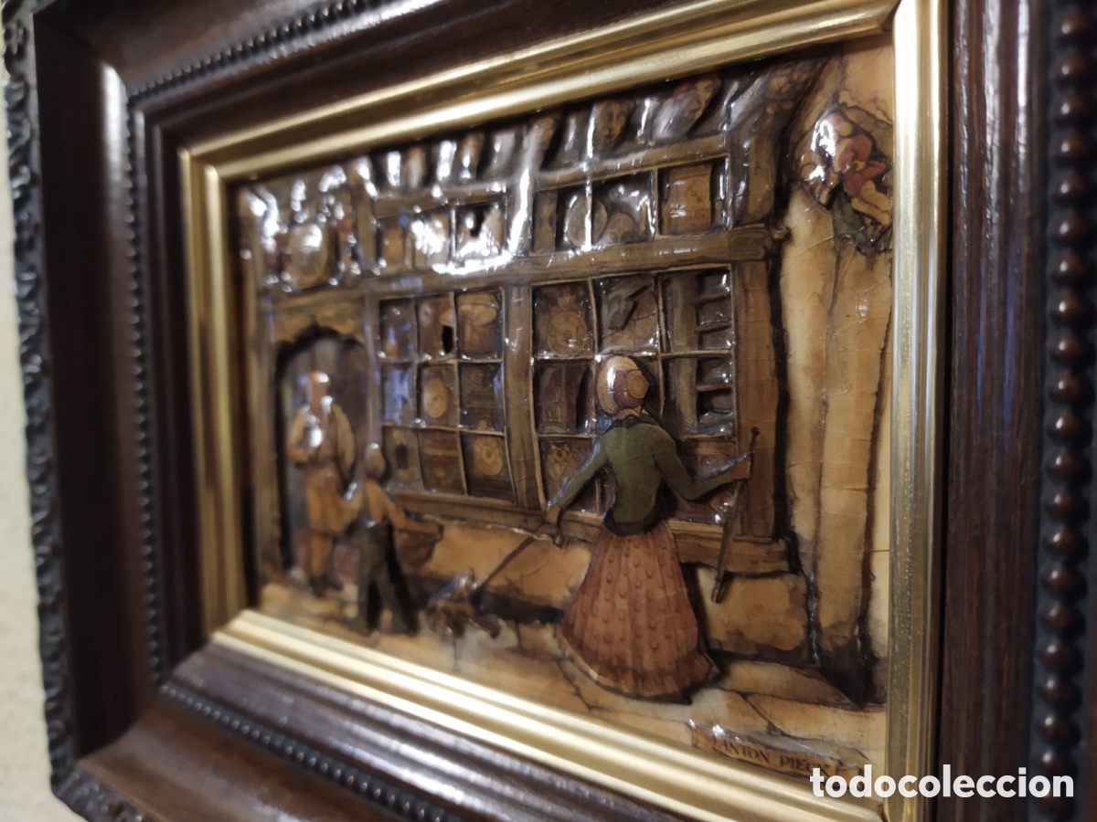 Otros objetos de arte: Cuadro 3D Cantina de Anton Pieck - Foto 3