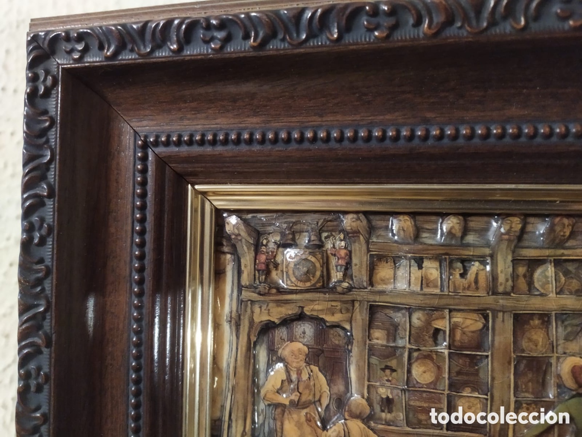 Otros objetos de arte: Cuadro 3D Cantina de Anton Pieck - Foto 4