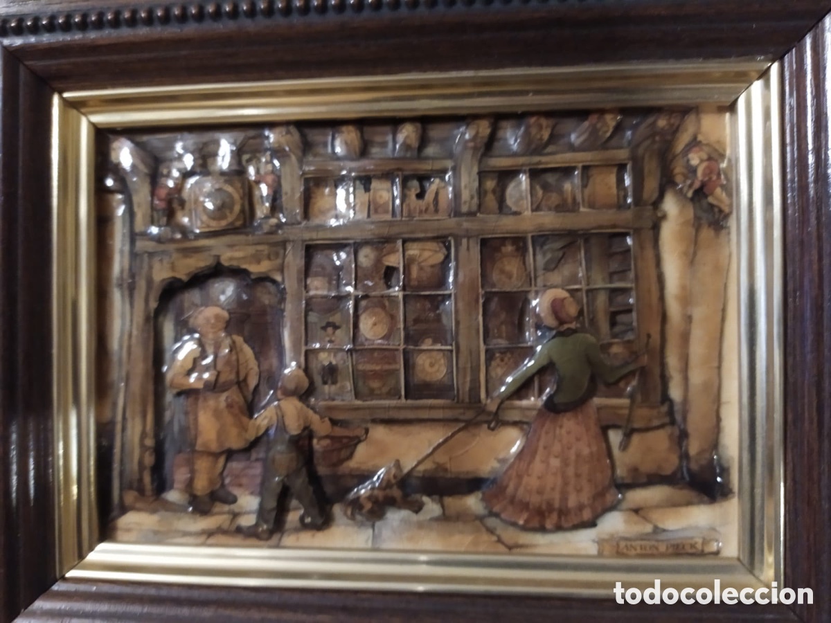Otros objetos de arte: Cuadro 3D Cantina de Anton Pieck - Foto 6