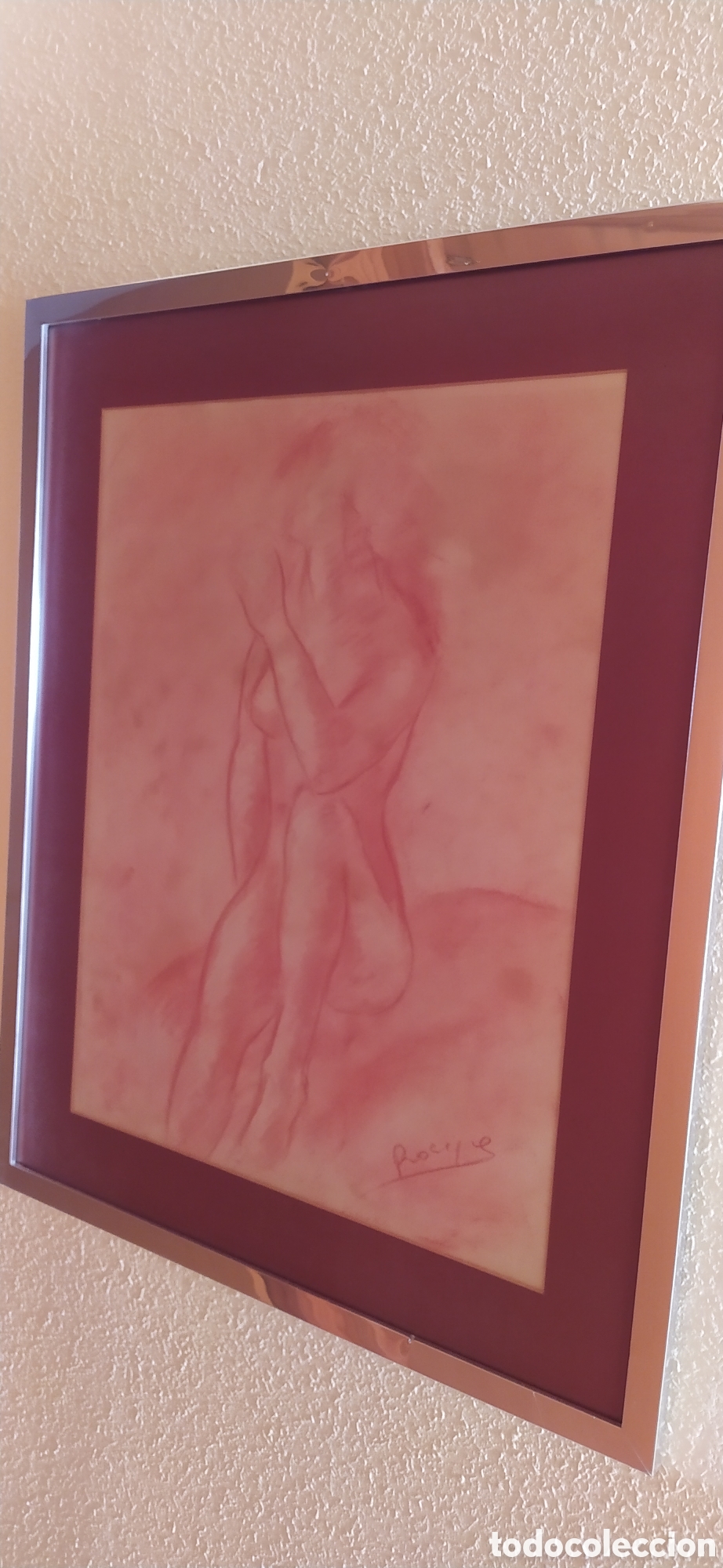 Otros objetos de arte: Cuadro desnudo mujer Rosique - Foto 1
