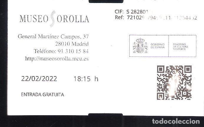 Otros objetos de arte: Museo Sorolla. Madrid. Entrada. 2022. - Foto 2