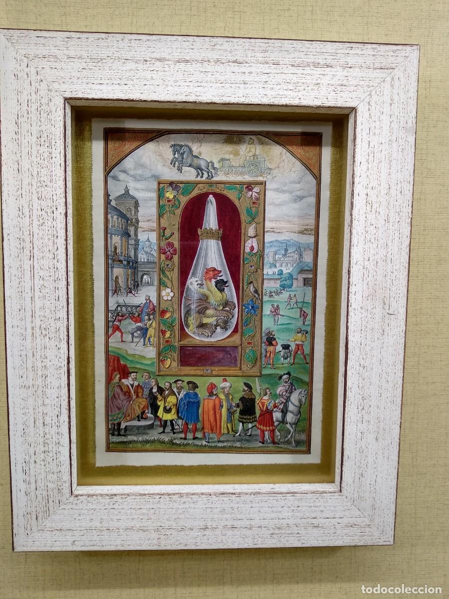 Otros objetos de arte: Cuadro lamina de catalogo de Moleiro del Splendor Solis - Foto 1