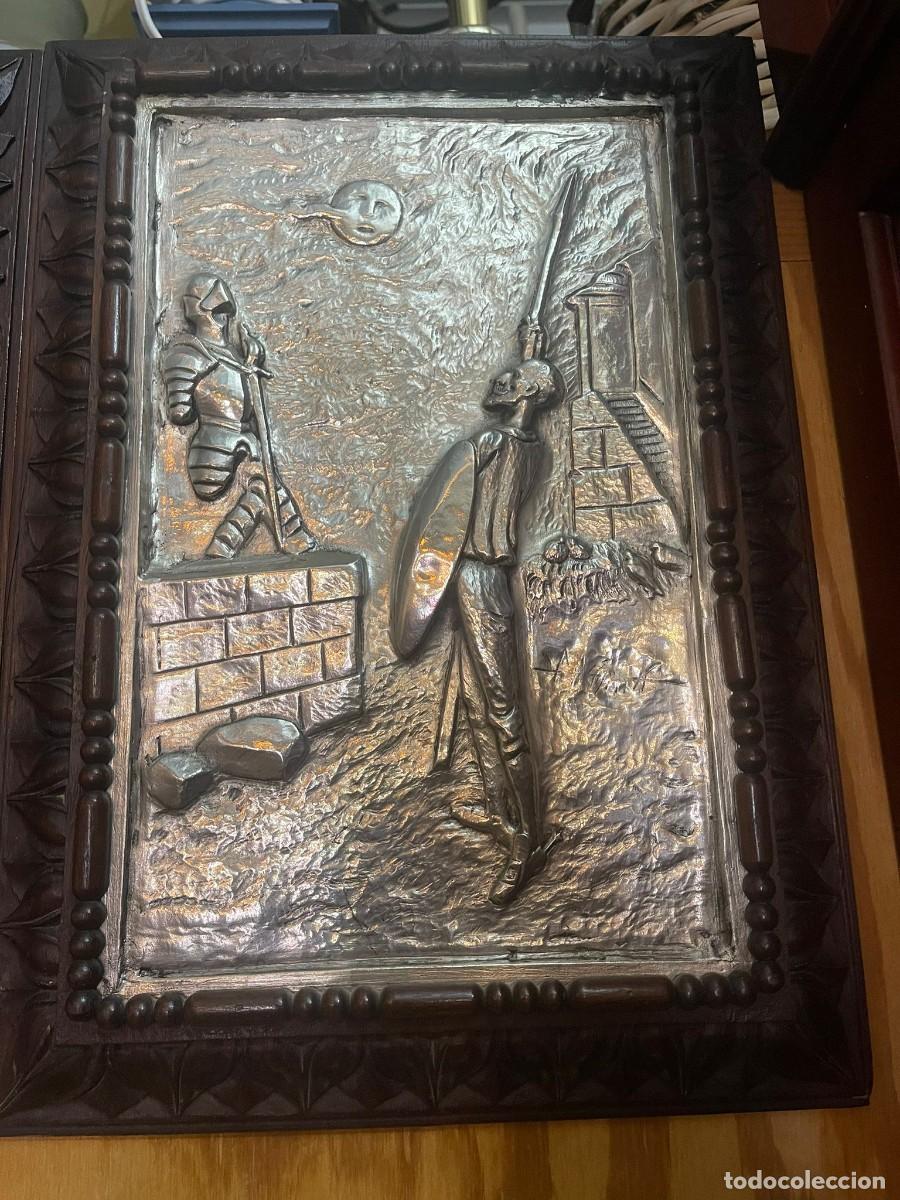 Otros objetos de arte: Cuadros Quijote plata - Foto 4