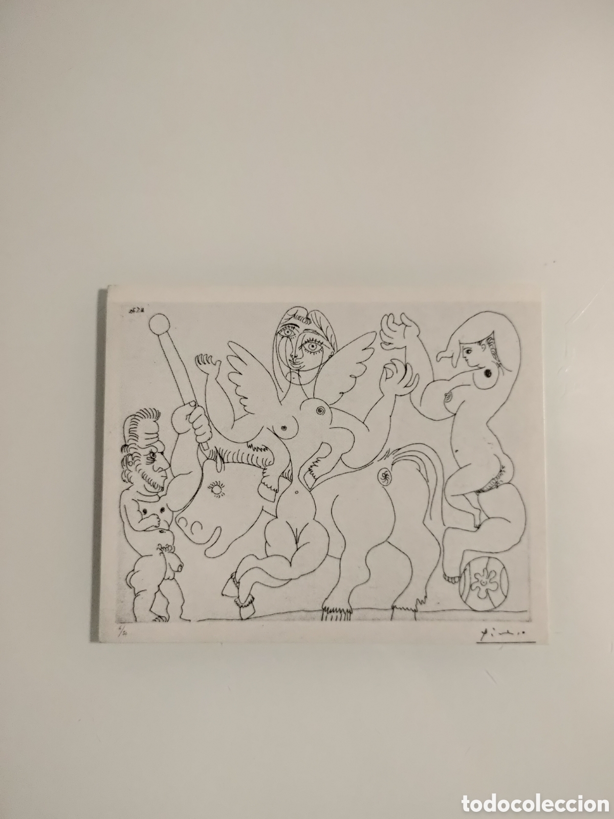 Otros objetos de arte: Tarjeta inauguraci&oacute;n Picasso - Foto 1