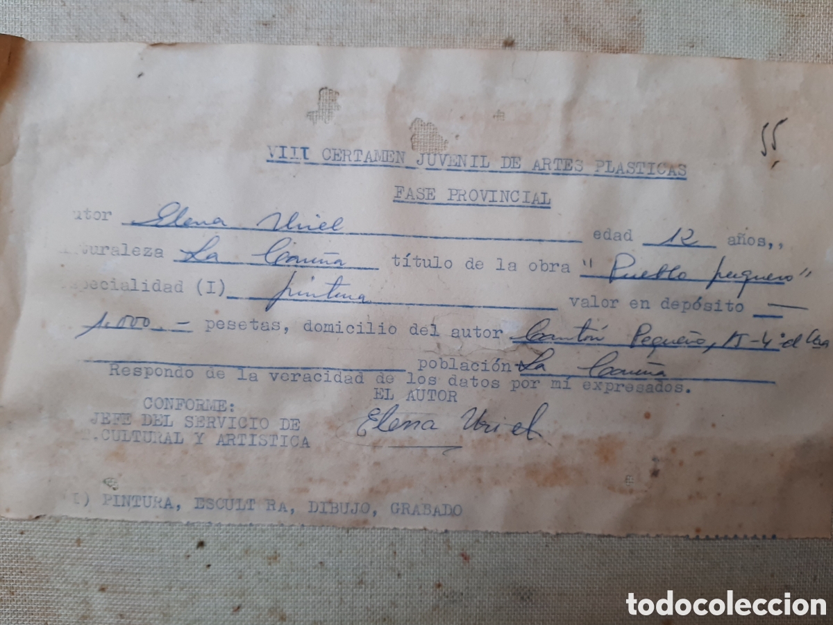 Otros objetos de arte: Cuadro premiado.certifica. - Foto 7