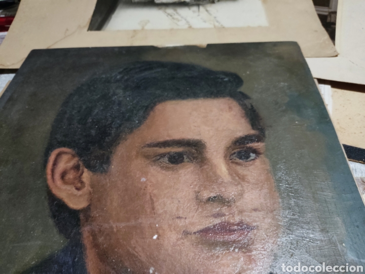 Otros objetos de arte: Dibujo sobre chapa de madera ni&ntilde;o - Foto 4
