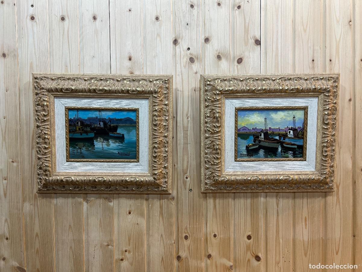 Otros objetos de arte: - PAREJA CUADROS OLEO SOBRE TABLA - Foto 1
