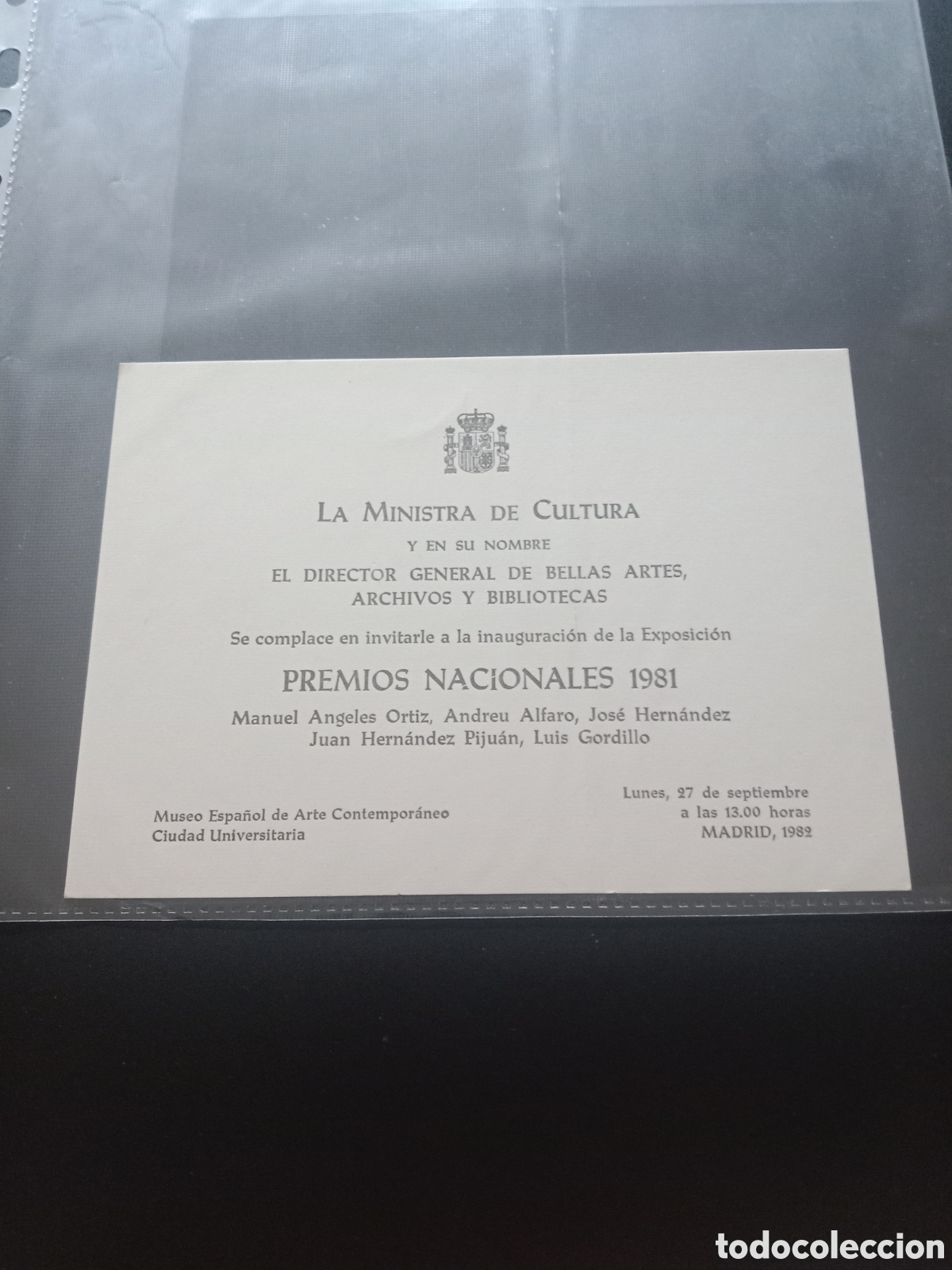 Otros objetos de arte: Premios nacionales 1981 - Foto 1