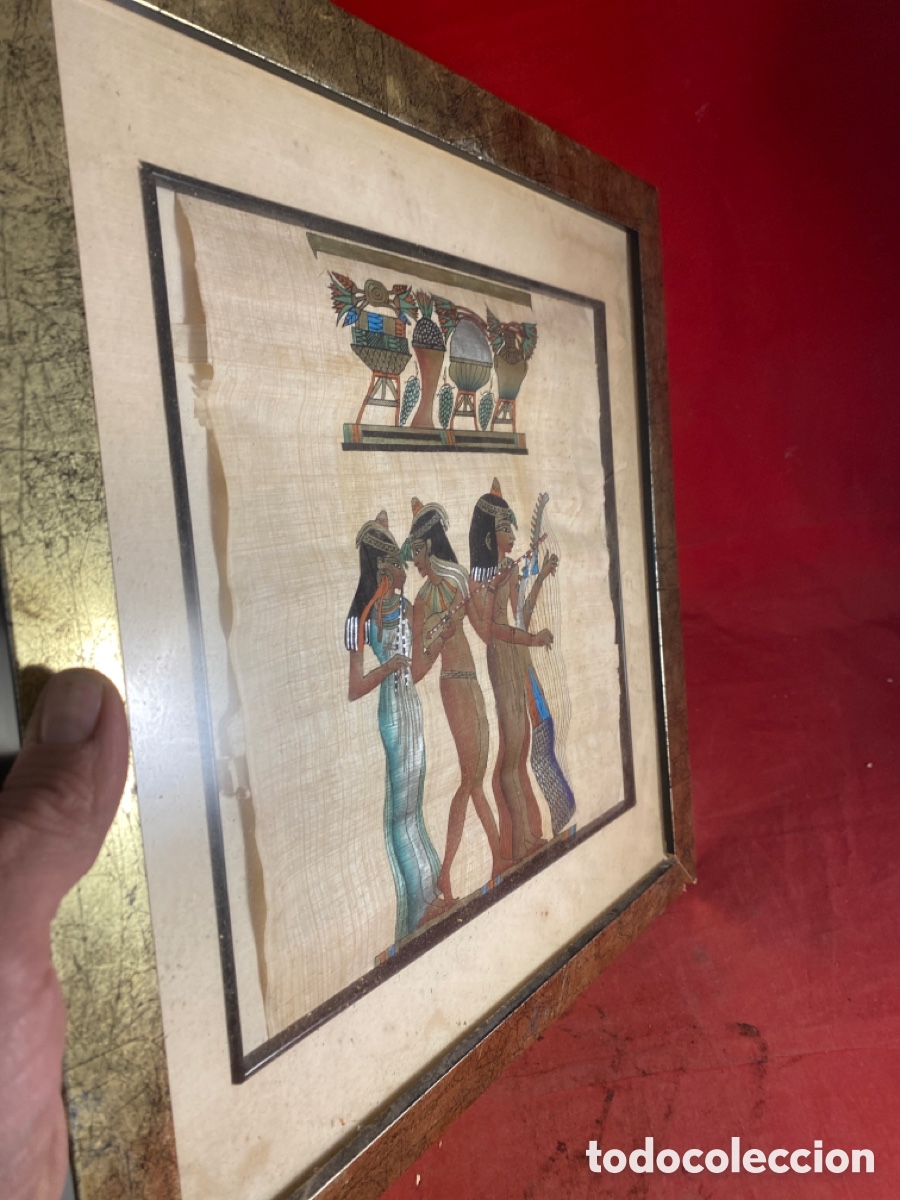 Otros objetos de arte: PAPIRO EGIPCIO ENMARCADO - Foto 3