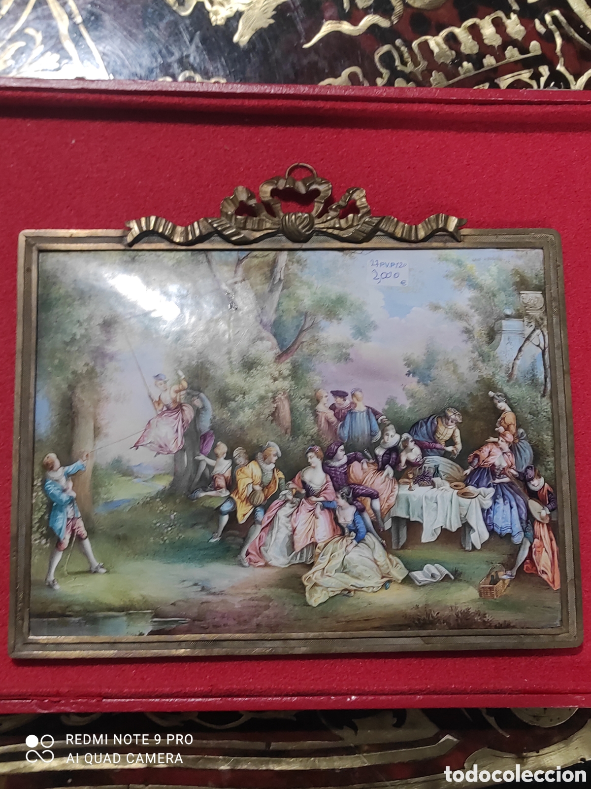 Otros objetos de arte: Placa de esmalte s. IXX - Foto 1