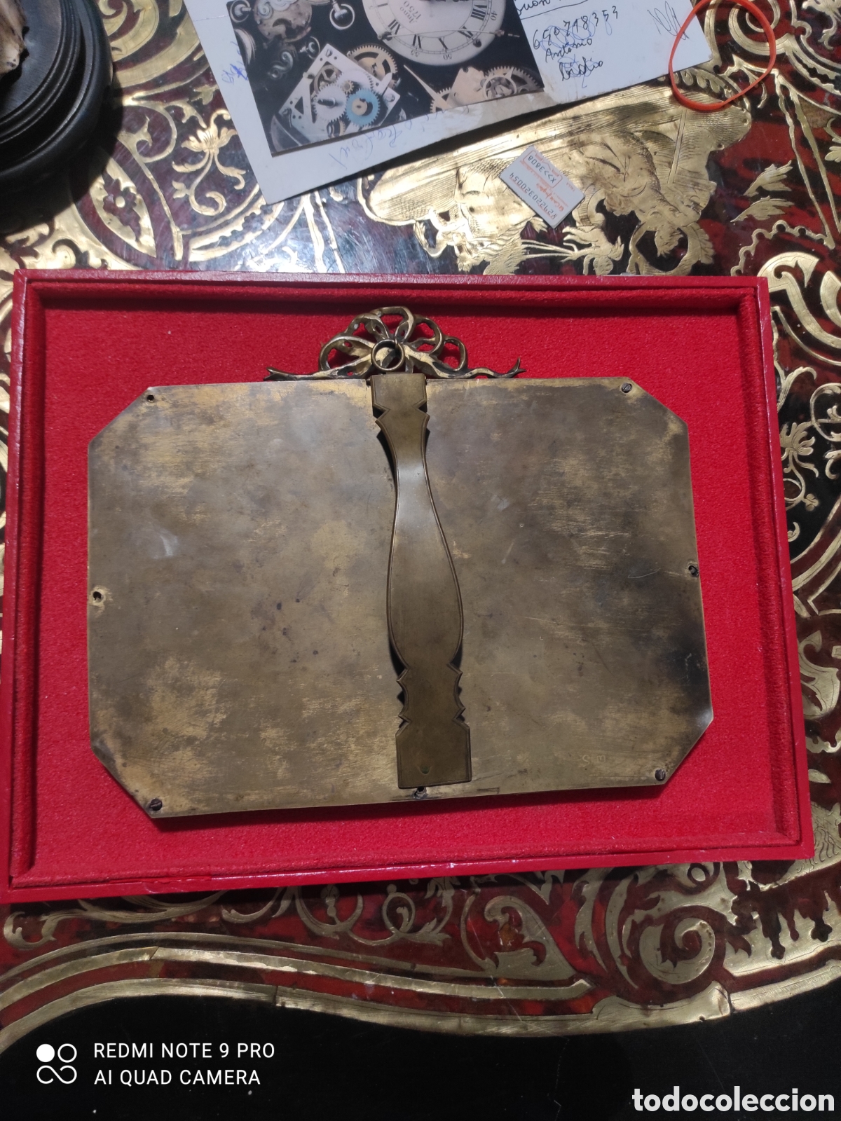 Otros objetos de arte: Placa de esmalte italiano s. XVIII sobre bronce - Foto 3