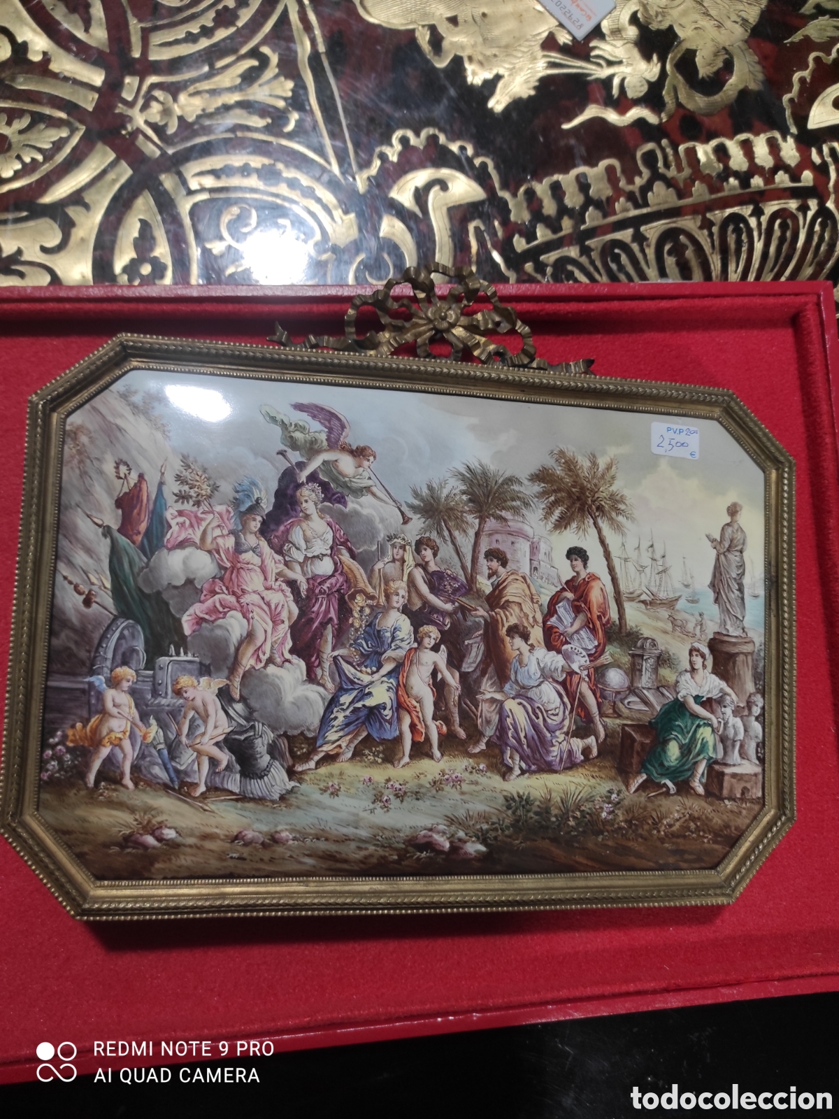 Otros objetos de arte: Placa de esmalte italiano s. XVIII sobre bronce - Foto 1