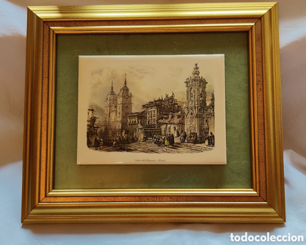 Otros objetos de arte: Cuadro azulejo Calle de San Bernardo - Madrid - Foto 1