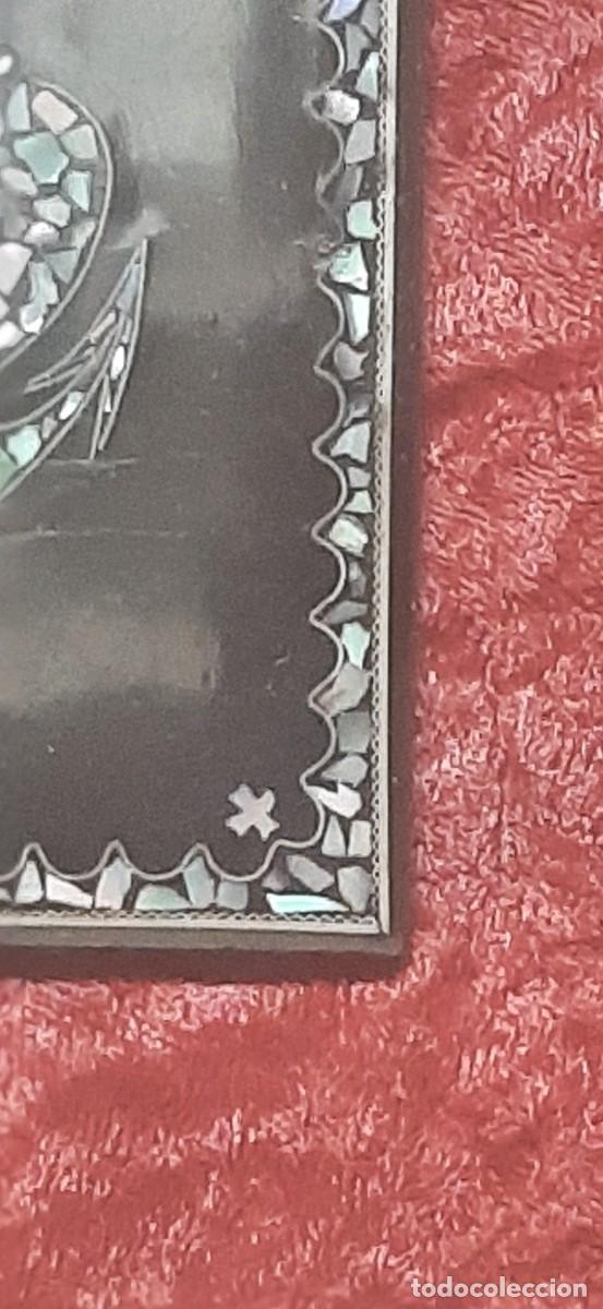 Otros objetos de arte: CORAZON NACAR FONDO LACADO - Foto 3