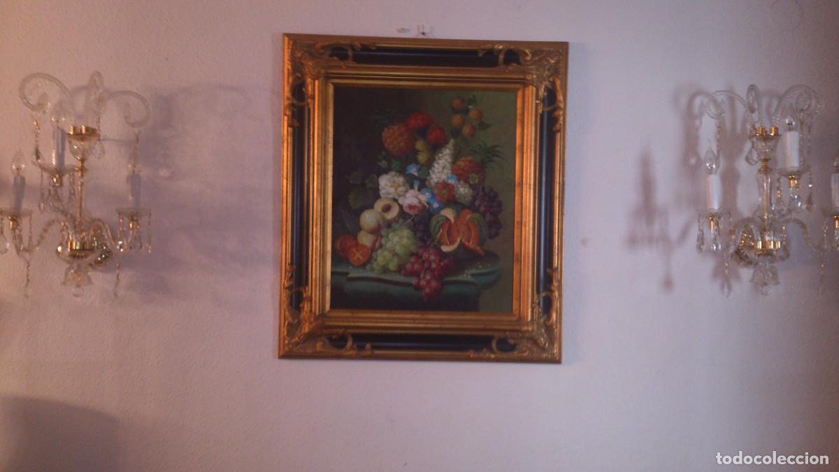Otros objetos de arte: Cuadro al &oacute;leo con marco en madera - Foto 1