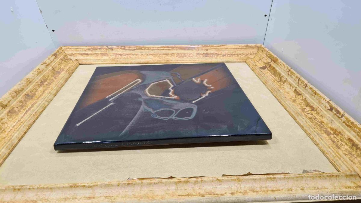 Otros objetos de arte: AZULEJO DE CERAMICA ABSTRACTO ENMARCADO - Foto 4