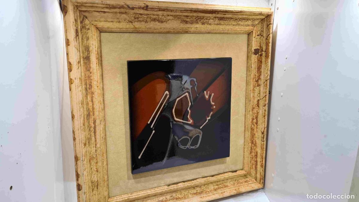 Otros objetos de arte: AZULEJO DE CERAMICA ABSTRACTO ENMARCADO - Foto 5