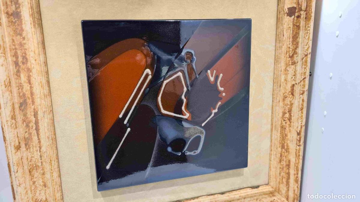 Otros objetos de arte: AZULEJO DE CERAMICA ABSTRACTO ENMARCADO - Foto 6