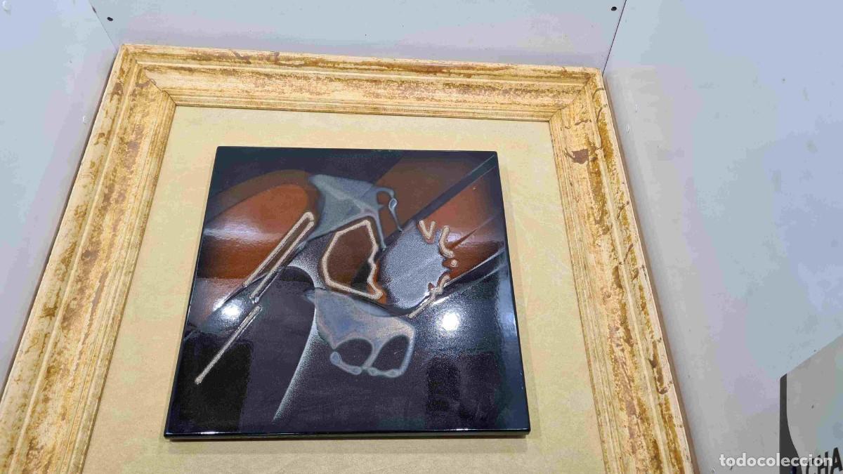 Otros objetos de arte: AZULEJO DE CERAMICA ABSTRACTO ENMARCADO - Foto 8