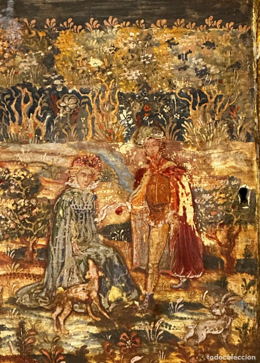 Otros objetos de arte: PUERTA CHINA PINTADA EN RELIEVE - S. XIX - Foto 3