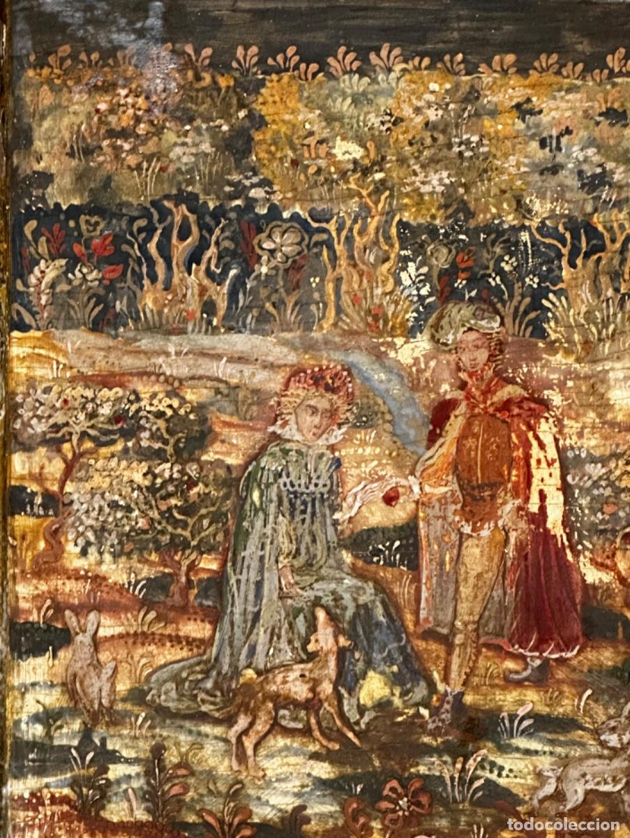 Otros objetos de arte: PUERTA CHINA PINTADA EN RELIEVE - S. XIX - Foto 4