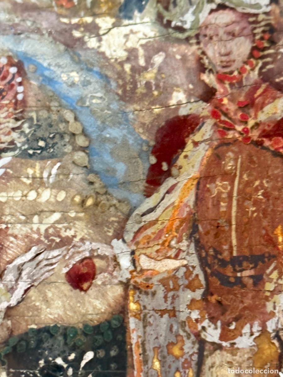 Otros objetos de arte: PUERTA CHINA PINTADA EN RELIEVE - S. XIX - Foto 12